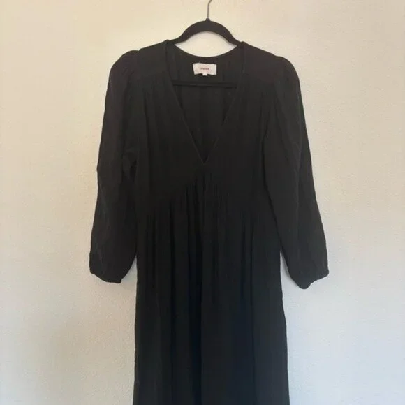 Xirena Ella Cotton Muslin Dress Black - Picture 4 of 8